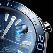 Tag Heuer Aquaracer Calibre 5 Automatic Blue Dial Blue Rubber Strap Watch for Men - WAY201B.FT6150