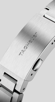Tag Heuer Aquaracer Calibre 5 Automatic Sunray Brown Dial Silver Steel Strap Watch for Men - WAY2018.BA0927