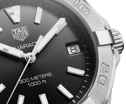 Tag Heuer Aquaracer Black Dial Silver Steel Strap Watch for Women - WBD1310.BA0740