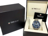 Tag Heuer Aquaracer Calibre 16 43mm Blue Dial Silver Steel Strap Watch untuk Pria - CAY211B.BA0927
