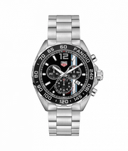 Tag Heuer Formula 1 Chronograph Black Dial Silver Steel Strap Watch for Men - CAZ101H.BA0842