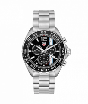 Tag Heuer Formula 1 Chronograph Black Dial Silver Steel Strap Watch for Men - CAZ101H.BA0842