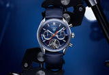 Tag Heuer Carrera Chronograph Tourbillion Blue Dial Blue Leather Strap Watch for Men - CBS5010.FC6543