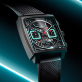 Tag Heuer Monaco Automatic Chronograph Blue Dial Blue Nylon Strap Watch for Men - CBL2182.FT6235