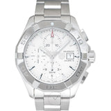 Tag Heuer Aquaracer Automatic Chronograph White Dial Silver Steel Strap Watch for Men - CAY2111.BA0927