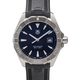 Tag Heuer Aquaracer Quartz Black Dial Black Rubber Strap Watch for Men - WAY1110.FT8021