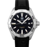 Tag Heuer Aquaracer Quartz Black Dial Black Rubber Strap Watch for Men -  WBD1110.FT8021