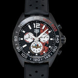 Tag Heuer Formula 1 Indy 500 Edisi Terbatas Chronograph Black Dial Black Rubber Strap Watch untuk Pria - CAZ101AD.FT8024