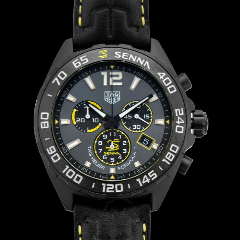 Tag Heuer Formula 1 X Senna Chronograph Quartz Grey Dial Men's Watch  CAZ101AJ-FC6487 CAZ101AJ.FC6487 - Watches, Formula 1 Senna Edition -  Jomashop