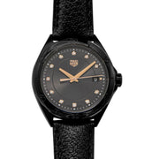 Tag Heuer Formula 1 Quartz Diamonds Black Dial Black Leather Strap Watch for Women - WBJ1317.FC8230