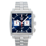 Tag Heuer Monaco Automatic Chronograph Blue Dial Silver Steel Strap Watch for Men - CBL2111.BA0644