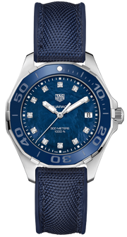 Tag Heuer Aquaracer Blue Mother of Pearl Dial Watch for Women - WAY131L.FT6091