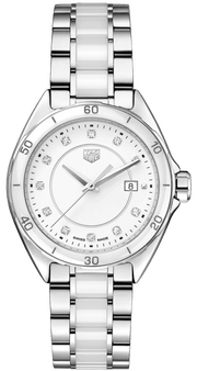Tag Heuer Formula 1 Diamonds White Dial Two Tone Steel Strap Watch for Women - WBJ141AD.BA0974