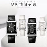 Calvin Klein Window White Dial White Leather Strap Watch for Women - K2M23120