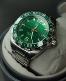 Tag Heuer Formula 1 Men’s Quartz Swiss Made Silver Stainless Steel Green Dial 43mm Watch WAZ1017.BA0842