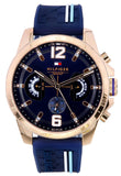 Tommy Hilfiger Decker Multifunction Blue Dial Blue Rubber Strap Watch for Men - 1791474