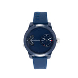 Tommy Hilfiger Denim Blue Dial Blue Rubber Strap Watch for Men - 1791556