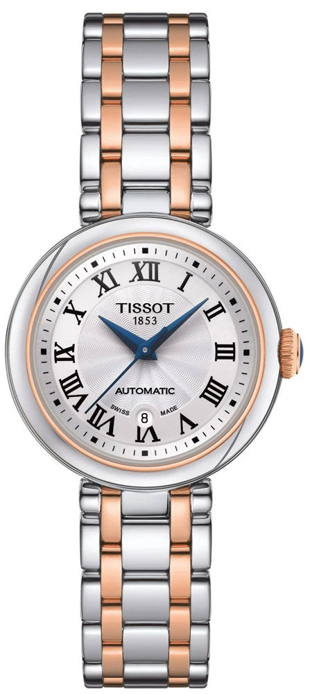 Tissot Bellissima Automatic Silver Dial Two Tone Steel Strap Watch For Women - T126.207.22.013.00
