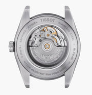 Tissot Gentleman Powermatic 80 Silicium Black Dial Brown Leather Strap Watch For Men - T127.407.16.051.01