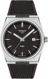 Tissot PRX Quartz Black Dial Black Leather Strap Watch For Men - T137.410.17.051.00