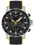 Tissot T Sport Supersport Chrono Tour De France Black Dial Black Nylon Strap Watch for Men - T125.617.17.051.00