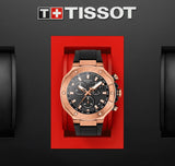 Tissot T Race Chronograph Black Dial Black Rubber Strap Watch For Men - T141.417.37.051.00