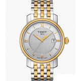 Tissot T Classic Bridgeport Quartz Silver Dial Two Tone Mesh Bracelet Watch For Men - T097.410.22.036.00