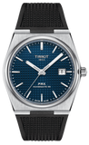 Tissot PRX Powermatic 80 Blue Dial Black Rubber Strap Watch for Men - T137.407.17.041.00