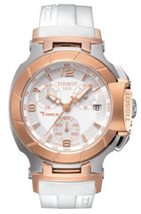 Tissot T Race Chronograph White Dial White Rubber Strap Watch for