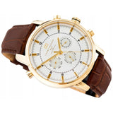 Tommy Hilfiger Harrison White Dial Brown Leather Strap Watch for Men - 1790874