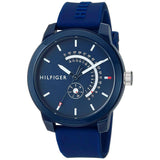 Tommy Hilfiger Denim Quartz Blue Dial Blue Rubber Strap Watch for Men - 1791482