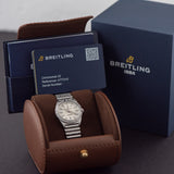 Breitling Chronomat 32 Diamonds White Dial Silver Steel Strap Watch for Women - A77310591A1A1