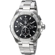 Tag Heuer Aquaracer Chronograph Black Dial Silver Steel Strap Watch for Men - CAY1110.BA0927