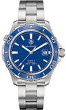 Tag Heuer Aquaracer Calibre 5 Automatic Blue Dial Silver Steel Strap Watch for Men - WAK2111.BA0830