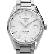 Tag Heuer Carrera Automatic Caliber 5 White Dial Silver Steel Strap Watch for Men - WAR211B.BA0782
