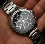 Jam Tangan Pria Tag Heuer Formula 1 Calibre 16 Automatic Chronograph Black Dial Silver Steel Strap - CAZ2010.BA0876