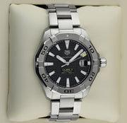 Tag Heuer Aquaracer Automatic Black Dial Silver Steel Strap Watch for Men - WAY2010.BA0927
