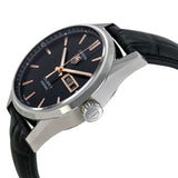 Jam Tangan Pria Tag Heuer Carrera Calibre 5 Automatic Black Dial Black Leather Strap - WAR201C.FC6266