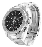 Tag Heuer Aquaracer Quartz Chronograph Black Dial Silver Steel Strap Watch for Men - CAY1110.BA0927