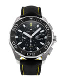 Tag Heuer Aquaracer Jam Tangan Chronograph Otomatis Black Dial Black Nylon Strap untuk Pria - CAY211A.FC6361