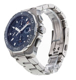 Tag Heuer Aquaracer Calibre 16 43mm Blue Dial Silver Steel Strap Watch untuk Pria - CAY211B.BA0927