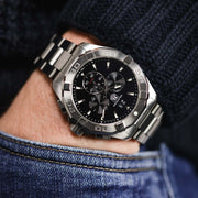 Tag Heuer Aquaracer Chronograph Black Dial Silver Steel Strap Watch for Men - CAY1110.BA0927