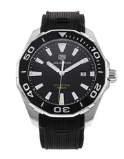 Tag Heuer Aquaracer Quartz Black Dial Black Rubber Strap Watch for Men -  WAY101A.FT6141
