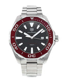 Jam Tangan Pria Tag Heuer Aquaracer Dial Hitam dengan Tali Baja Perak - WAY101B.BA0746