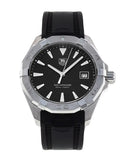 Tag Heuer Aquaracer Quartz Black Dial Black Rubber Strap Watch for Men - WAY1110.FT8021