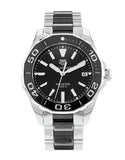 Jam Tangan Pria Tag Heuer Aquaracer Quartz Black Dial Two Tone Steel Strap - WAY131A.BA0913