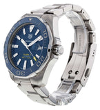 Tag Heuer Aquaracer Calibre 5 Blue Dial Silver Steel Strap Watch for Men - WAY201B.BA0927