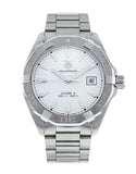 Jam Tangan Pria Tag Heuer Aquaracer Automatic White Dial Silver Steel Strap - WAY2111.BA0928