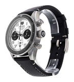 Tag Heuer Autavia Chronometer Flyback Chronograph Silver Dial Black Leather Strap Watch for Men - CBE511B.FC8279