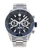 Tag Heuer Carrera Chronograph Blue Dial Silver Steel Strap Watch for Men - CBG2A1Z.BA0658